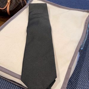 Man tie black with gray